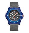 Кварцов водоустойчив часовник в синьо и сиво 20 АТМ-0 снимка