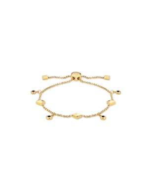 Регулируема дамска гривна в златисто снимка