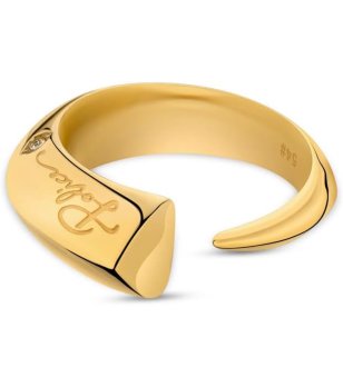 Елегантна дамска гривна в златисто с надпис снимка