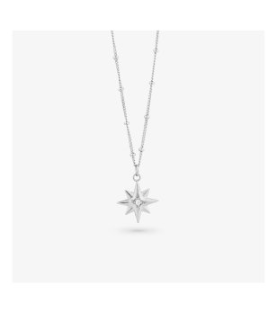 Сребристо колие с висулка звезда снимка