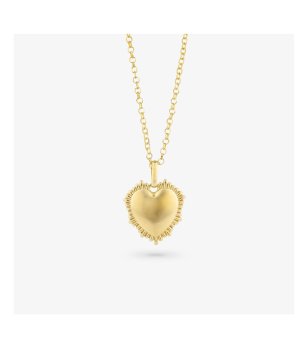 Златисто колие с висулка сърце снимка