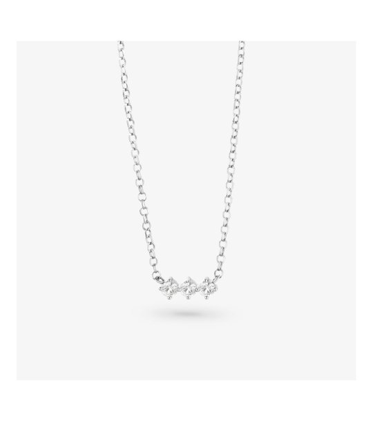 Дамско сребристо колие с висулка снимка