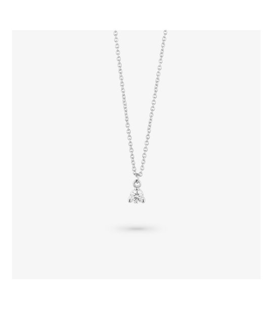 Дамско сребристо колие с висулка с камък снимка