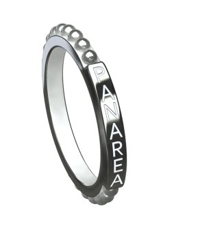 Дамски пръстен в цвят графит размер 54 снимка