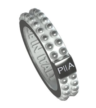 Дамски сребрист пръстен с релеф размер 52 снимка