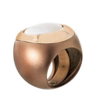 Дамски бронзов пръстен с ахат снимка