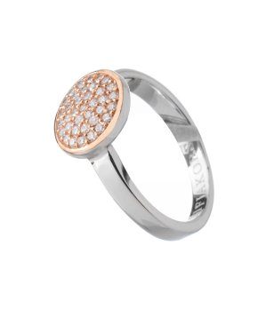 Дамски пръстен в сребристо с цирконии снимка