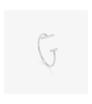 Елегантен дамски пръстен в сребристо снимка