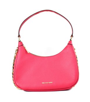 Елегантна кожена дамска розова чанта снимка