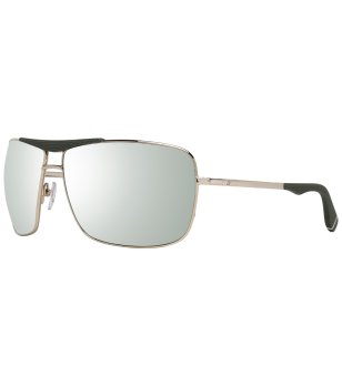 Мъжки правоъгълни слънчеви очила с рамка в златисто снимка