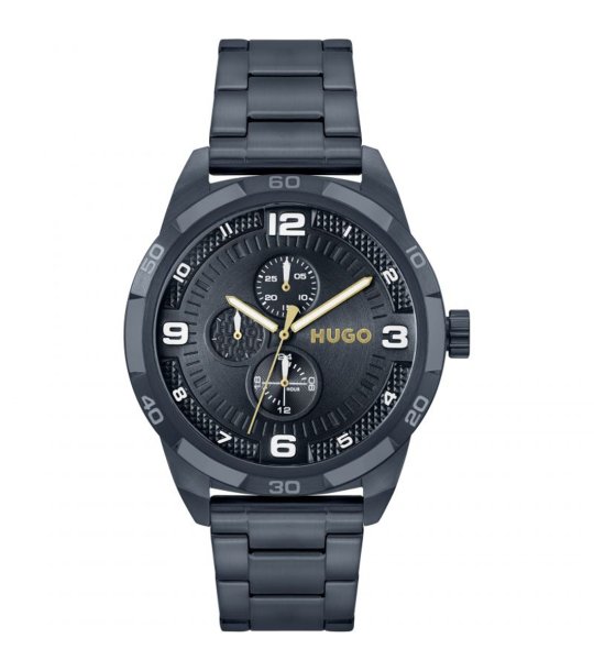 Мъжки черен аналогов часовник снимка