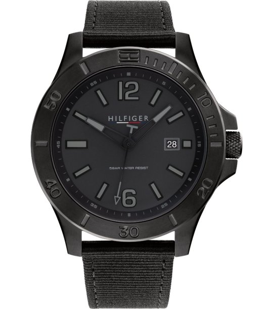 Мъжки кварцов часовник в черно снимка