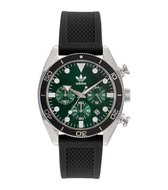 Мъжки часовник хронограф със зелен циферблат снимка