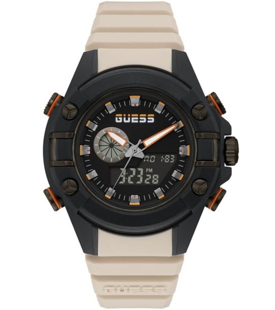 Мъжки аналогов часовник в черно и бежово снимка