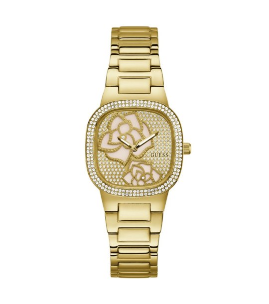 Дамски златист часовник с аналогов дисплей снимка