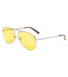 Унисекс слънчеви очила авиатор в златисто с жълти лещи-0 снимка