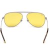 Унисекс слънчеви очила авиатор в златисто с жълти лещи-2 снимка