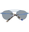 Унисекс слънчеви очила в синьо с ефектен дизайн-2 снимка