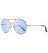 Слънчеви очила с метална рамка със сини лещи-0 снимка