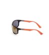 Мъжки слънчеви очила с черна рамка и оранжеви дръжки-1 снимка