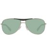 Мъжки слънчеви очила авиатор в златисто и зелено-1 снимка
