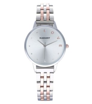 Дамски кварцов часовник в сребристо с кантове в розовозлатисто снимка