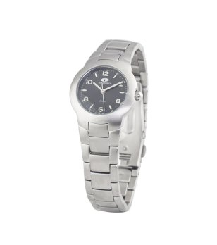 Дамски кварцов часовник в сребристо и черно снимка