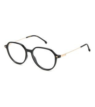 Мъжки черни рамки за очила със златисти дръжки снимка