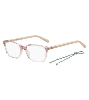Дамски правоъгълни рамки за очила в цвят пудра и крем снимка