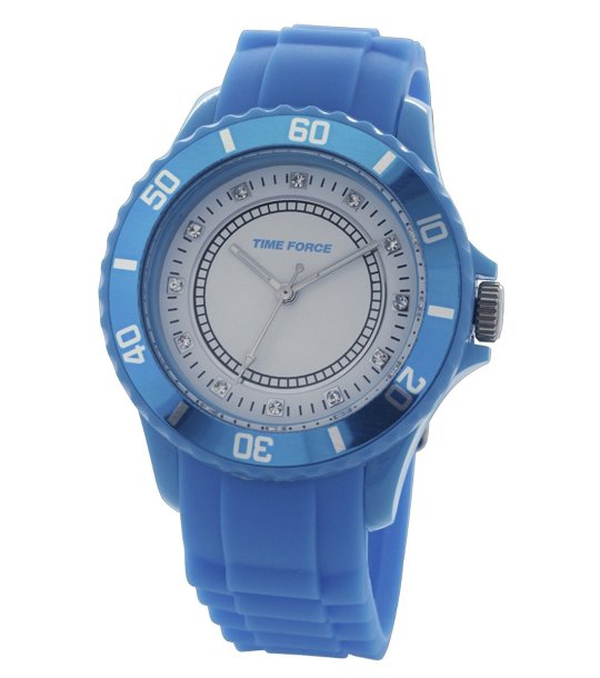 Дамски аналогов часовник в син нюанс снимка