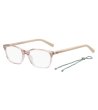 Дамски правоъгълни рамки за очила в цвят пудра и крем-0 снимка