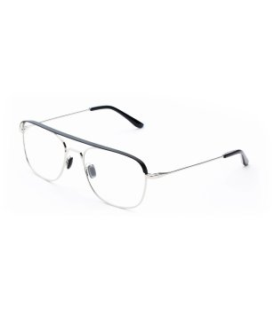 Мъжки сребристи рамки за очила с черен детайл снимка