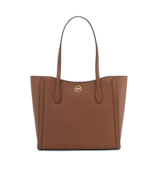 Дамска кафява чанта с дръжки снимка