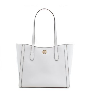 Дамска бяла чанта с цип снимка