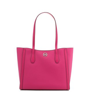 Дамска чанта в циклама с цип снимка