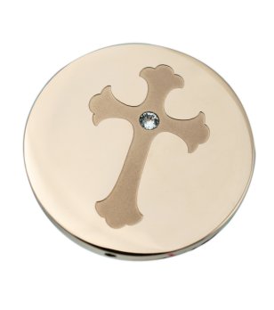 Медальон с камък и кръг в розовозлатисто снимка