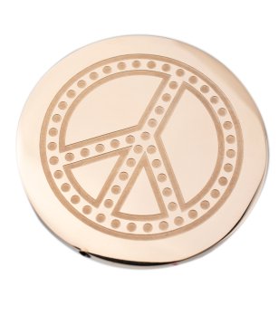 Медальон с емблема на мир в розовозлатисто снимка