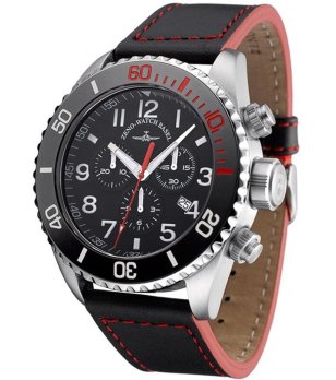 Мъжки черен часовник хронограф  снимка