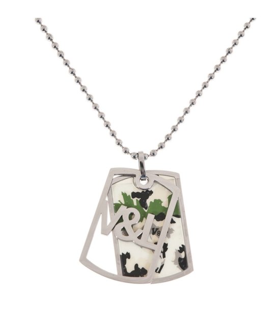 Дамско сребристо колие с висулка снимка