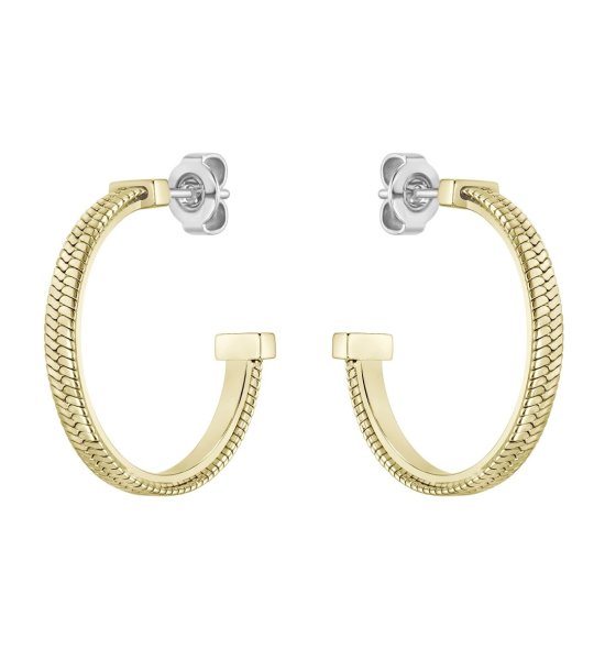 Обеци халки в златисто снимка