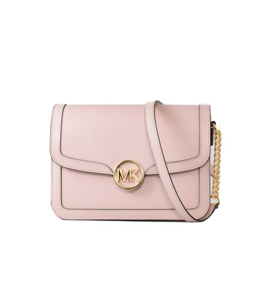 Дамска розова чанта с магнитно закопчаване снимка