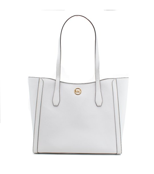 Дамска бяла чанта с цип снимка
