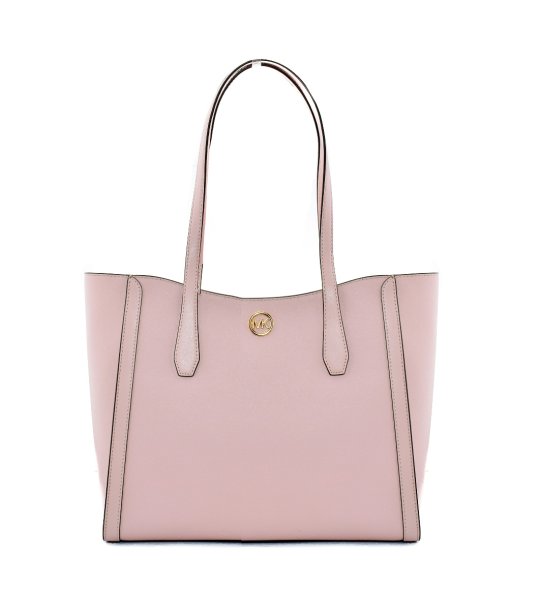 Дамска розова чанта с цип снимка