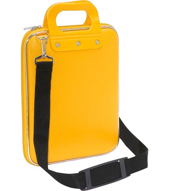 Жълто куфарче за таблет с презрамка снимка