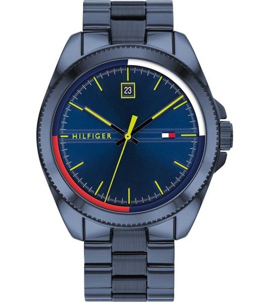 Мъжки тъмносин аналогов часовник снимка