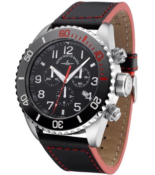 Мъжки черен часовник хронограф  снимка