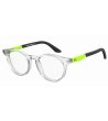 Мъжки прозрачни рамки за очила с дръжки в черно и неоновозелено-0 снимка