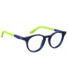 Мъжки кръгли рамки за очила в тъмносиньо и неоновозелено-2 снимка