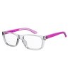 Дамски прозрачни рамки за очила с цикламени дръжки-0 снимка