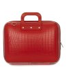 Червено куфарче за лаптоп в червено с релеф-0 снимка